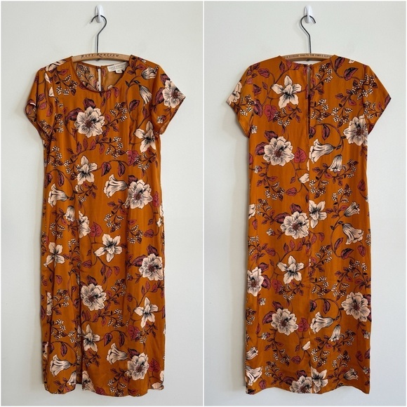 SALTWATER LUXE • Skye Midi Dress in Orange Multi - Picture 3 of 13